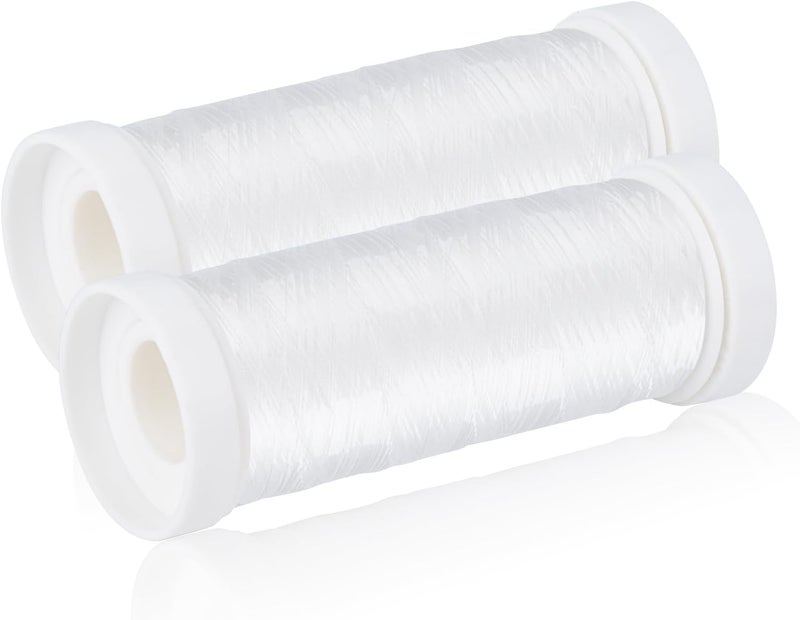 simthread Clear Invisible Nylon Thread 500M 2 Bobbins Thickness 0.1mm, for Sewing Beading and Hanging Decorations - Image 1